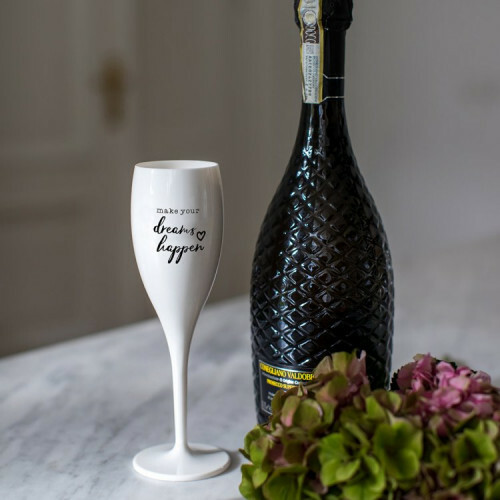 Koziol Champagne glas Cheers DREAMS HAPPEN