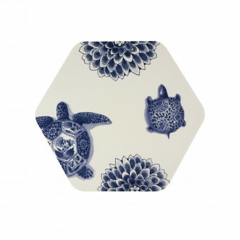 Royal Delft Wunderkammer Placemat Hexagon Turtle